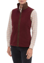 Load image into Gallery viewer, Alan Paine Aylsham Ladies Fleece Waistcoat (Bordeaux)