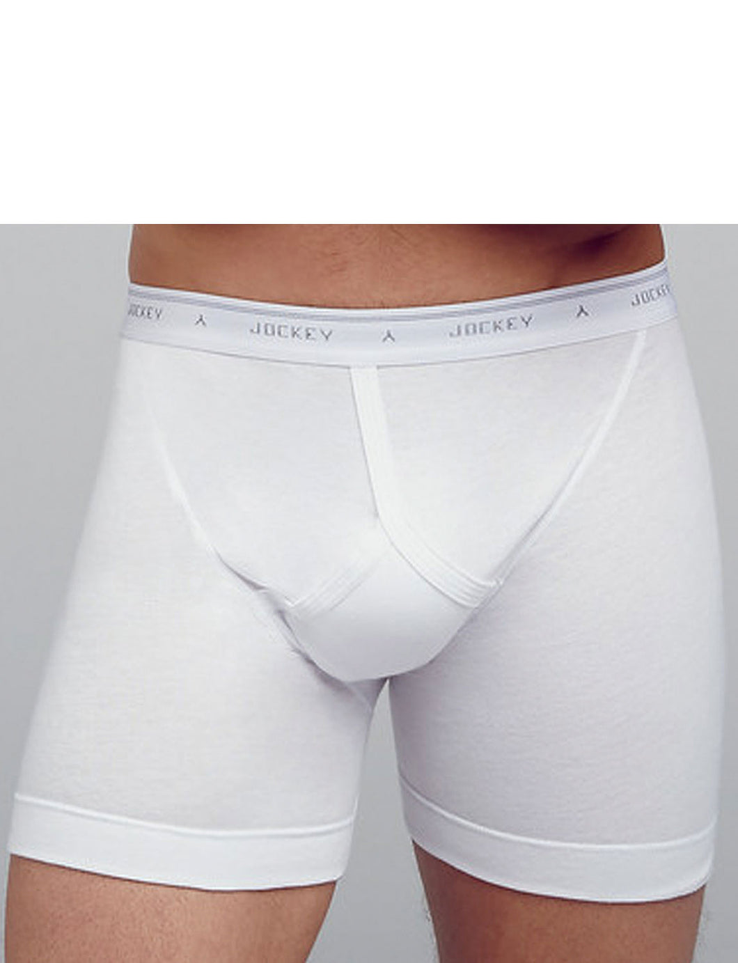 Jockey UK Classic Cotton Midway Brief with Y-Front Fly - White (3 pack)